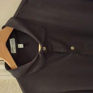 Peter Performance Jersey Golf Polo, Black, XL